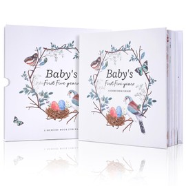 Baby Memory Book for Boys and Girls-118 Pages,Baby Book Keepsake Baby's First Five Year,Baby Scrapbook Album,Baby Album and Memory Book for New Parents,Gifts for New Mom,Baby Welcome Party Gifts