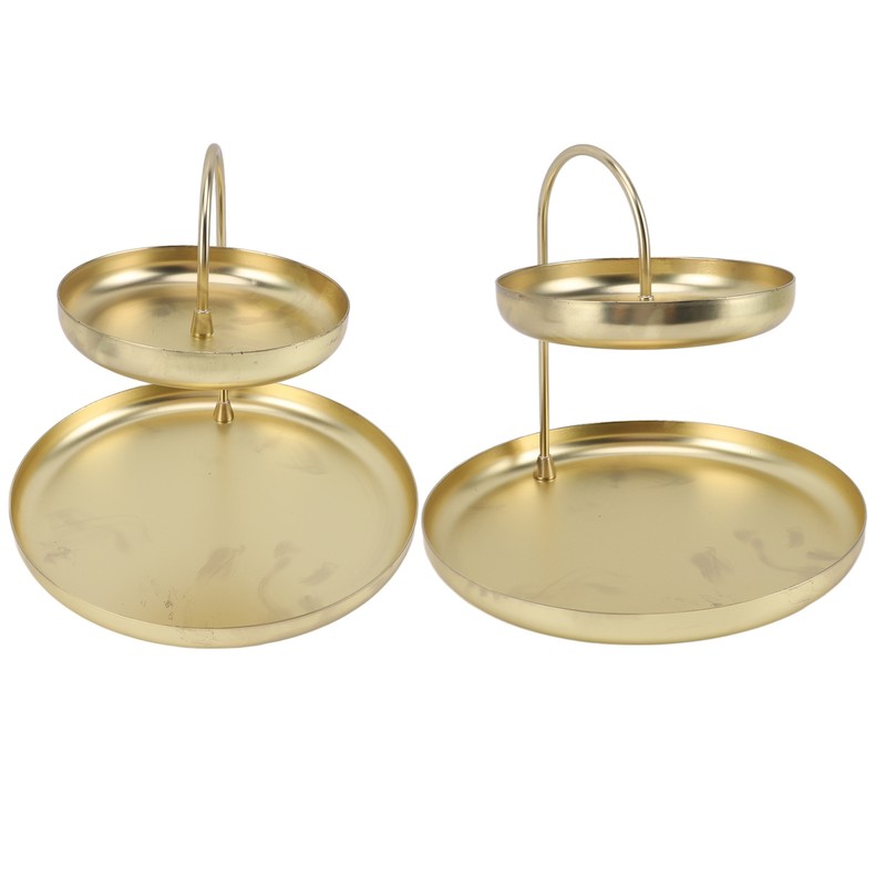 2 Tier Jewelry Tray Elegant Simple Sturdy Stable Metal Multi
