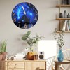 30cm Glass Blue Wall Clock for Living Room Decor Silent