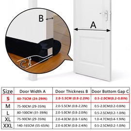 BKSAI Door Draft Stopper for Doors No Adhesive Draught Excluder Under Door Wind Blocker for Bottom of Door,Reduce Noise Draught Excluder Sweep Sound Proof