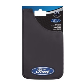 Plasticolor Plasticolor 000539R01 Ford Oval Logo Easy Fit Mud Guard 11"x19" - Set of 2 , Black