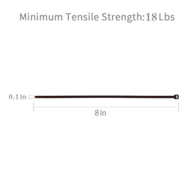 XINGO 1000 PCS Cable Zip Ties, 18lb Strength, Small Tie Wraps Self-Locking Nylon Zip Ties for Indoor and Outdoor Use (200mm x 2.5mm, Brown)