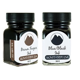 Monteverde 60ml Core Fountain Pen Ink Bottle (30ml Brown Sugar Ink Bottle G309BS, 30ml Blue/Black Ink Bottle G309BB)