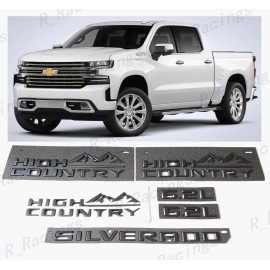 GM Auto Fender Matte Black High Country Rear Silverado Hood 6.2L Emblem 2019+ Silverado