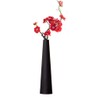 8.5 Inch Tall Conic Black Ceramic Flower Vase Small Bud