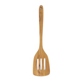 Faay Teak Wooden Slotted Spatula Turner | Durable, Healthy, High Moist Resistance Teak Wood Spatula for Non Stick Cookware