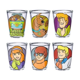Silver Buffalo Scooby Doo 6pc 1.5oz Mini Glass Set 6x1