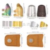 Ieron 10 PCS Hand-Working Sewing Thimble, Metal Finger Shield Ring,