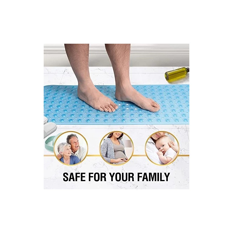 HITSLAM Bath Mat for Tub, Non Slip Bathtub Mat, 40