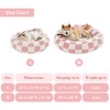 Ohocut Checkered Cat Dog Bed, Cute Girly Pink Retro Style