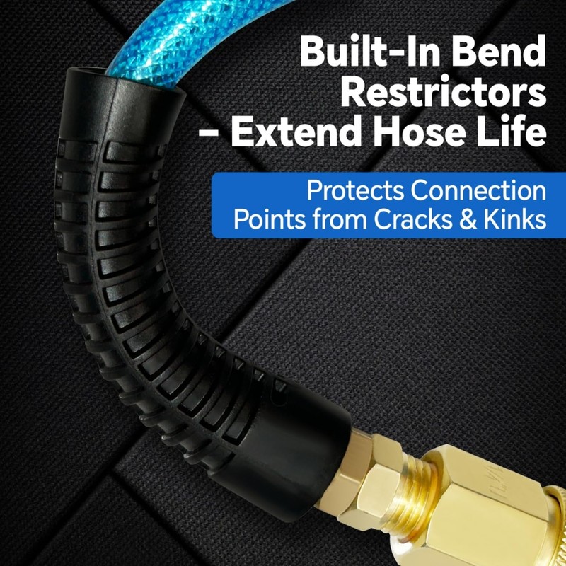 50FT 1/4 Inch Polyurethane Air Hose for Compressor - Flexible