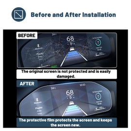 RUIYA 12.3 Inch Toyota RAV4 2023 2024 Digital Cockpit Protective Film, Nano Material Screen Protectors, Touchscreen Protective Film, Car Instrument Cluster, Toyota RAV4 Accessories [Pack of 2]