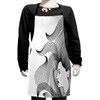 Ambesonne Abstract Woman Apron, Monochrome Interpretation of a Women with