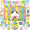 Easter Decorations for Home Happy Easter Banner Buuny Backdrop Chick