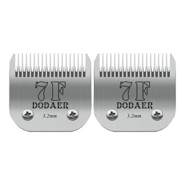 Ceramic Blades for Dog Hair Trimmers, Compatible with Moser 45-50/Heiniger/Andis, Oster A5, Wahl KM10, Size 7F 1/8 Inch (3.2 mm) Cutting Length, Pack of 2