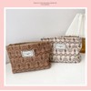 Gidary Cosmetic Bag Makeup Bag Preppy Cute Corduroy Toiletry Bag