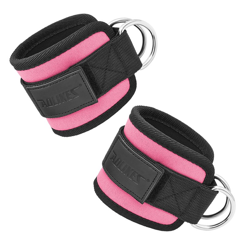 Adjustable Ankle Straps for Cable Machine Workouts – Padded Dual