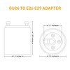 JACKYLED GU24 to E26 E27 Adapter 8-pack Heat Resistant Up