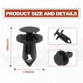 150PCS Front Bumper Push-Type Retainer Clips, 2 Sizes Universal Auto Clips Nylon Bumper Rivet Clips, 1PCS Fastener Removal Tool 91503-SZ3-003 21030249