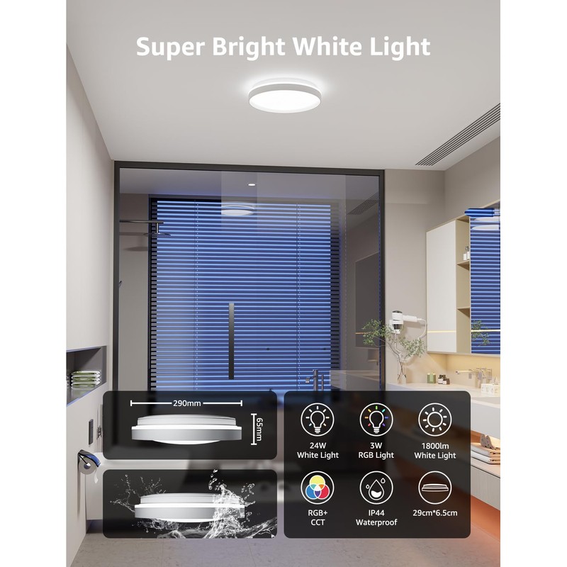 Lepro T1 AI Smart Ceiling Light 24W, Music Sync, Voice