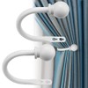 2 Packs Curtain Holdback, Wall Mounted Curtain Tie Backs Metal