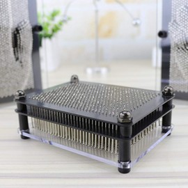 Zerodis Hand Mold Metal Board, Three Dimensional Handprint Needle Toy Pin Impression Hand Mold Hand Mold Toy Handprint Pin Board Decoration Ornament(Metal trumpet)