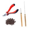 LALAFINA Hair Extension Installation Set Girls Hair Accessories Kit Pliers