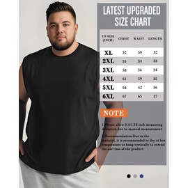 Taiyin 3 Pack Men's Big and Tall Tank Tops Quick Dry Muscle Workout Sleeveless T Shirts Summer Gym Active Undershirts(Black, Gray, Navy Blue,6X-Large Big Tall)