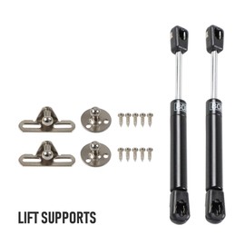2 Pieces Shock Struts Gas Spring Lid Support Gas Shocks Lift Support Lid Stay 80N/18lb 7 Inch Gas Strut with 10 Screws