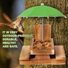 Gnodary Squirrel Feeder with Umbrella, Squirrel Feeders for Outside, Squirrel