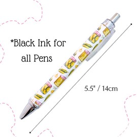 Pickle Pens 6PC Writing Pen Set for Pickle Lovers Stuff Things Present Themed Gifts Merchandise School Supply Home Office Stationery Employee Coworkers Graduation Birthday Party Bag Favors