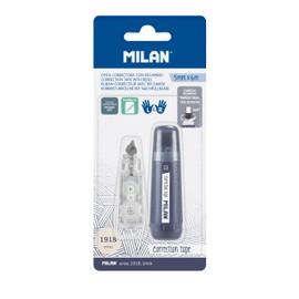 MILAN Blister pack correction tape 5 mm x 6 m 1 refill, series 1918, navy blue, BWM10478B