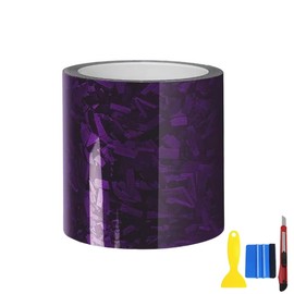 Forged Gloss Carbon Fiber Vinyl Wrap Tape and Free Tool Kit,for WindowTrim Door Trim Doorsill Protector (Purple, 2inchx 30ft)