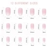 SLSXNL Press on Nails Almond Gradient Pink Stick on Nails