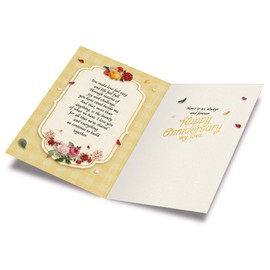 Prime Greetings Wife Anniversary Card, Made in America, Thick Card Stock with Premium Envelope Packaged in a Reusable Presentation Mailer, Eco-Friendly, 5in x 7.75in