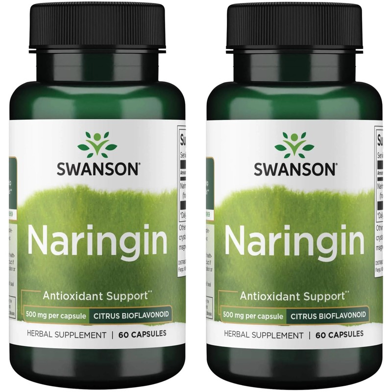 Swanson Naringin 500 Milligrams 60 Capsules (2 Pack)
