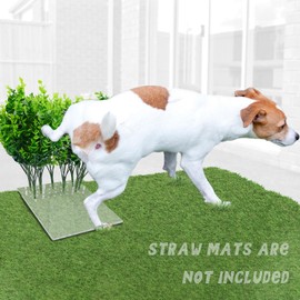 Sysmashing 8Pcs Fake Grass Plants Pee Post for Dogs to Pee on, Guiding Male Dogs to Urine and Preventing Urine from Splashing Everywhere,Easy to Install and Clean(Eucalyptus Grass)