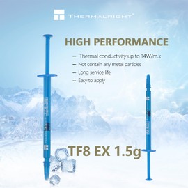 Thermalright TF8 EX 1.5Grams High Performance Thermal Paste for CPU/GPU/All Radiators,New Upgrade Thermal Paste,Laptops and Desktops Cooler,Long Durability(Including Scraper)