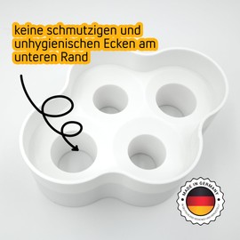 Luminick Tube Holder, 2+2 Tube Stand, Tube Organiser White for 4 Tubes, Holder for Standard Tubes, for Mustard, Mayo, Remoulade, Tomato Paste etc., Order, Hygiene and Visibility