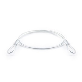 DQ-PP Steel Cable Coated with Eyelets Length: 1.5 m / 150 cm Thickness: 4 mm / 5 mm 6 x 7 Loop Cable Anti-Theft for Garden Furniture, Patio Furniture, Bicycle, Loop Rope, Safety Rope