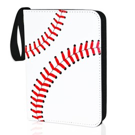 4 Pockets Trading Card Binder with 400 Card Capacity, 50 Removable Sleeves, Common Sports Card Album Collection Storage (Baseball Card)
