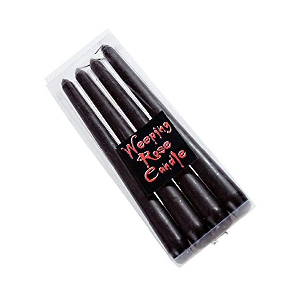SD A Pack of 4 Weeping Rose Tall Taper Gothic