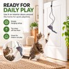 Door Hanging Cat Toy for Interactive Play – Dark Gray