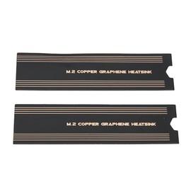 Zunate M.2 NVMe Heatsink, M.2 PCIE NVME 2280 SSD Graphene Coating Full Cover Copper Heatsink, SSD Radiator with Thermal Conductivity for Laptop PC Solid State Disk Cooler