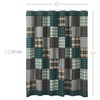 VHC Brands, Pine Grove Plaid Patchwork Shower Curtain, Green, 72x72