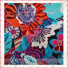 Alexander Henry BonEful Fabric FQ Cotton Quilt Barcelona Spain VTG Spanish Flower Rainbow Bright