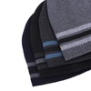CHUANGLI Mens Winter Beanie Hat Striped Warm Knit Plain Ski