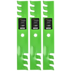 8TEN LawnRAZOR Mower Blade Set for John Deere 145 155C 48 Inch Deck GY20852 AM141035 GX21784 (Toothed Mulching)