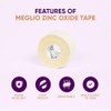 Meglio Zinc Oxide Tape, 7.5cm x 10m, White, Rigid Sports