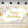 AIBIIN 6x3.6ft Happy Birthday Backdrop for Girl Women Photography Background